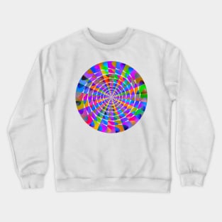 Neon Spinning Mandala - Intricate Digital Illustration, Colorful Vibrant and Eye-catching Design, Perfect gift idea for printing on shirts, wall art, home decor, stationary, phone cases and more. Crewneck Sweatshirt